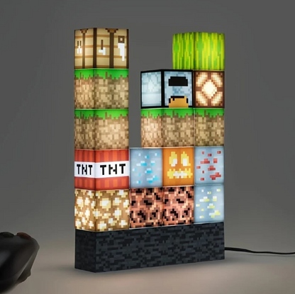 Lampe Veilleuse LED - Mur Minecraft